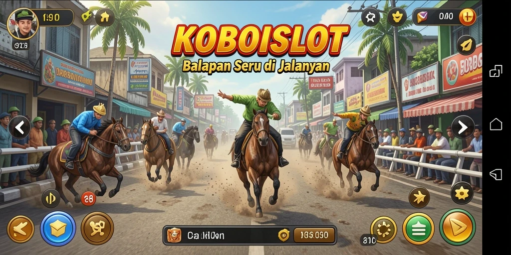 Gameplay balap seru di KOBOISLOT dengan grafik menakjubkan.