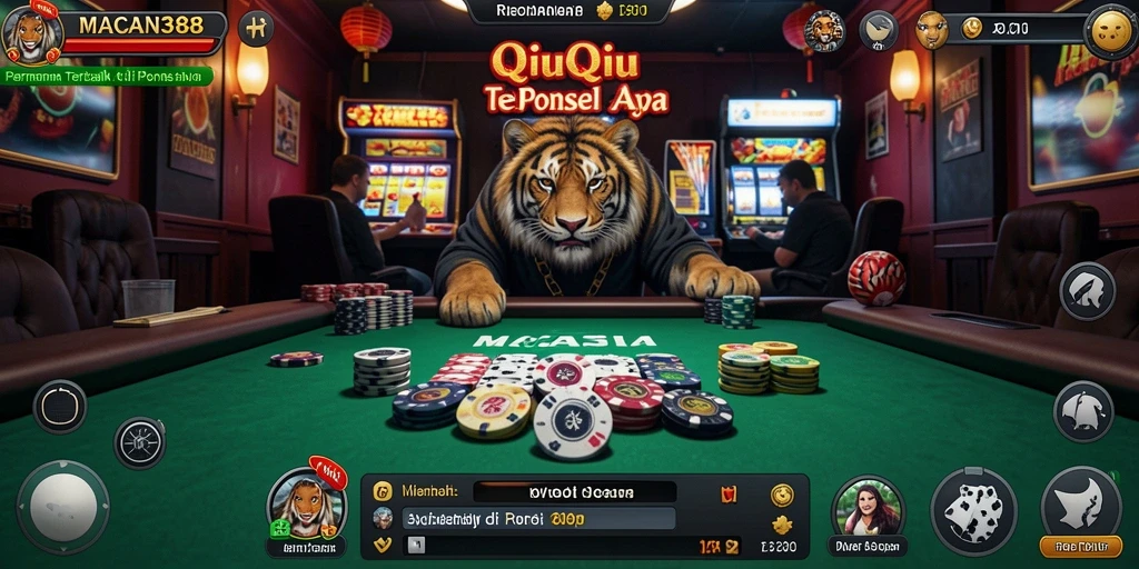 Tampilan gameplay QiuQiu yang mengasyikkan dan penuh strategi.