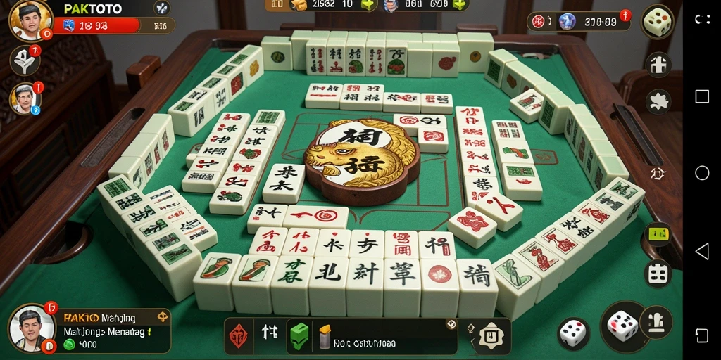 Screenshot gameplay PAKTOTO dengan latar permainan Mahjong yang menarik.
