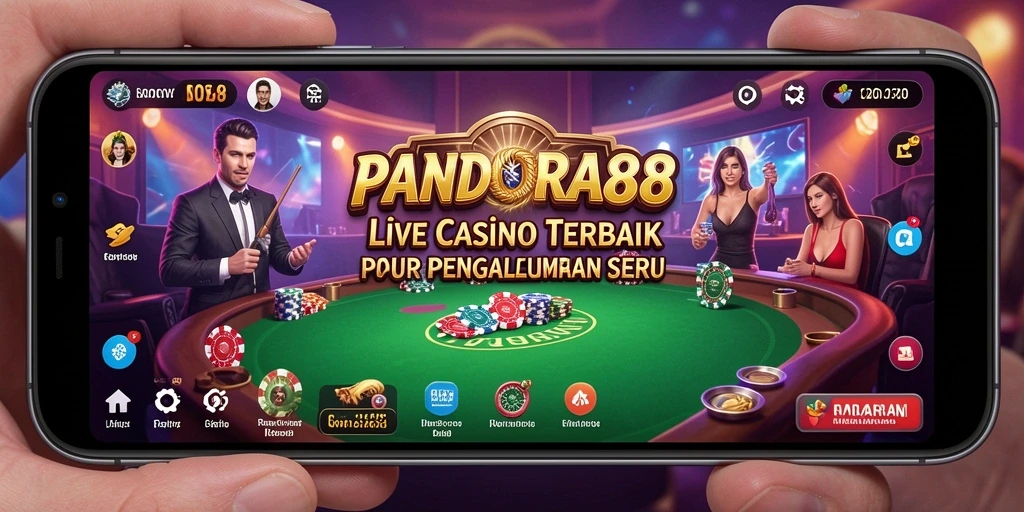 Screenshot PANDORA88 menampilkan dealer cantik dan permainan blackjack yang mendebarkan.