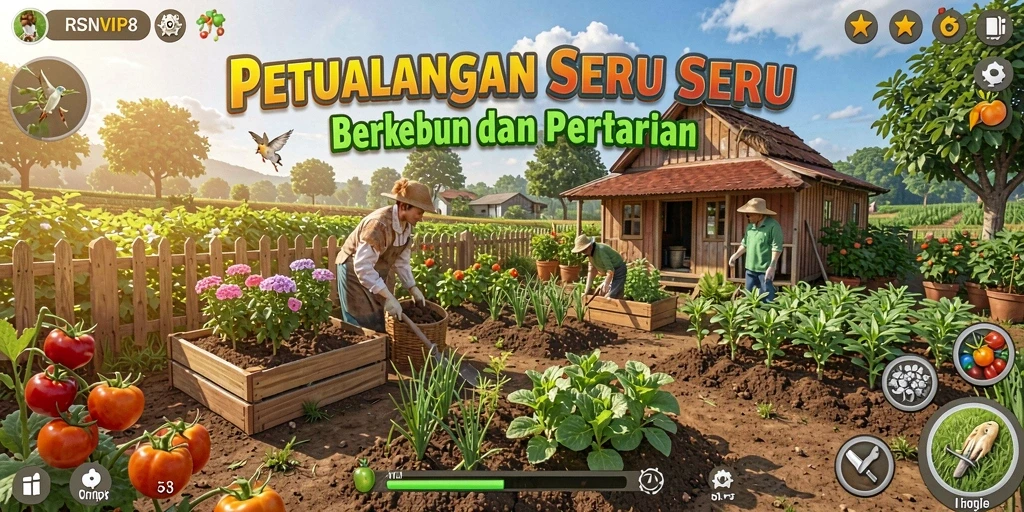 Tampilan gameplay RSNVIP8 yang menawan dalam bertani.