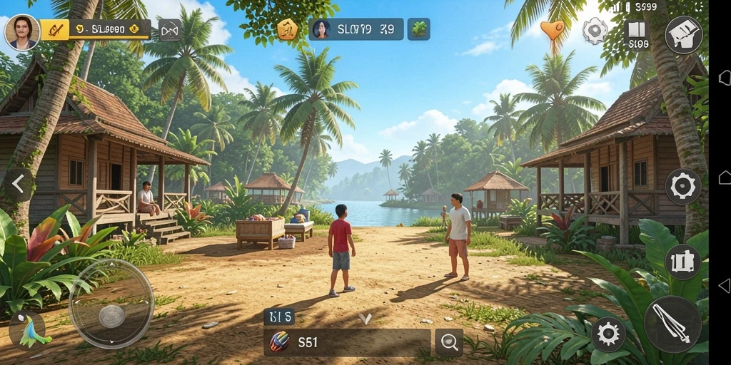 Screenshot dari gameplay SL999 yang penuh warna dan menyenangkan.