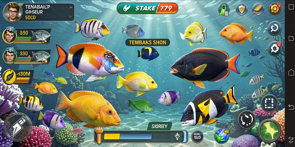 Tampilan gameplay seru dalam game Tembak Ikan STAKE779.