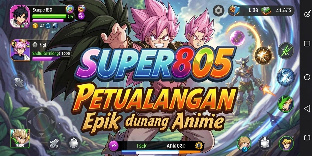 Tampilan game SUPER805 yang menakjubkan dengan aksi karakter Anime.