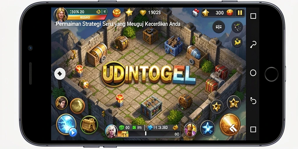 Tampilan gameplay seru dalam UDINTOGEL yang penuh strategi.